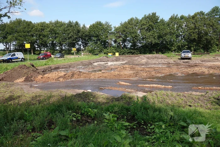 Flinke waterlekkage op bouwterrein