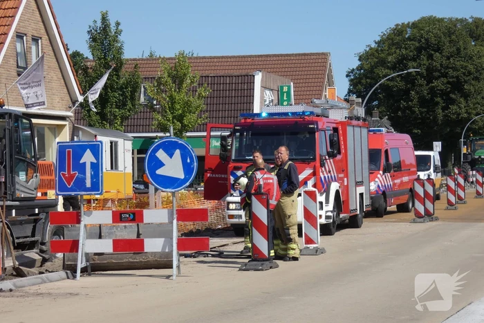 Gasleiding geraakt door werkzaamheden