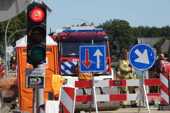 Gasleiding geraakt door werkzaamheden