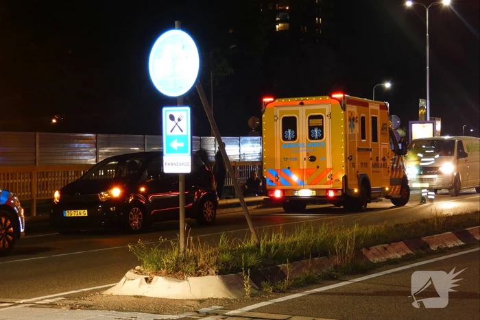 Verkeersopstopping door ongeval op Algerabrug