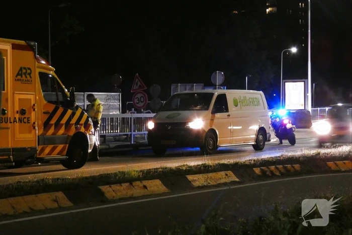 Verkeersopstopping door ongeval op Algerabrug