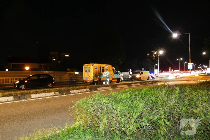 Verkeersopstopping door ongeval op Algerabrug