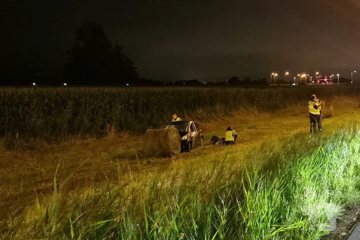 Auto belandt in berm na uitwijkmanoeuvre