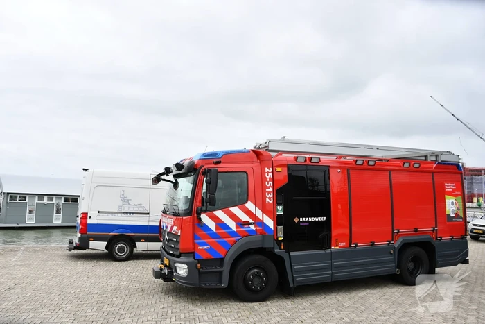 Brand op motorschip