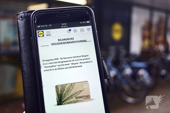 Te veel wiet in Mogata hennepthee van supermarkt Lidl