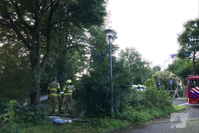 Afval in brand gestoken in bosjes