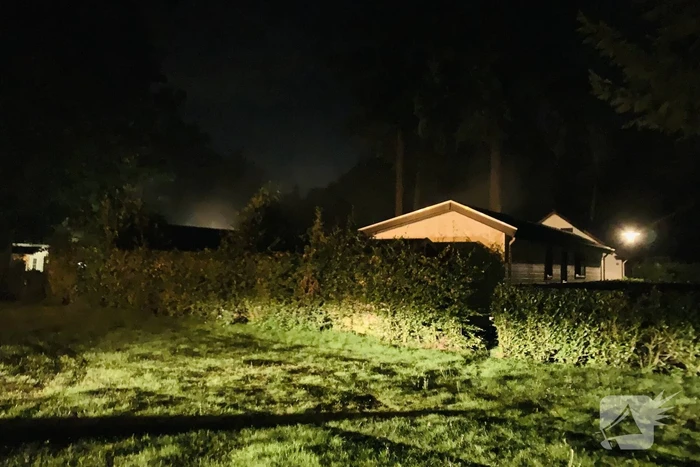 Veel rookontwikkeling door brand in chalet