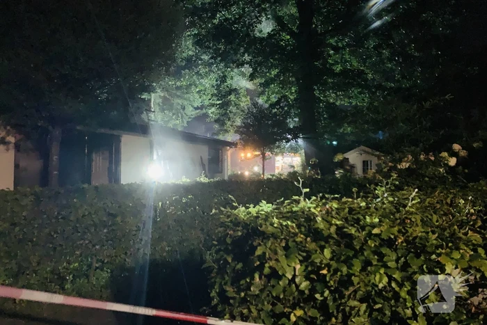 Veel rookontwikkeling door brand in chalet