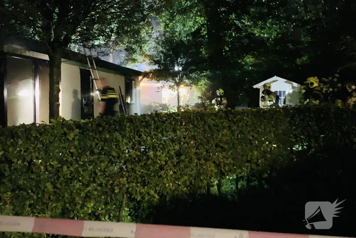 Veel rookontwikkeling door brand in chalet