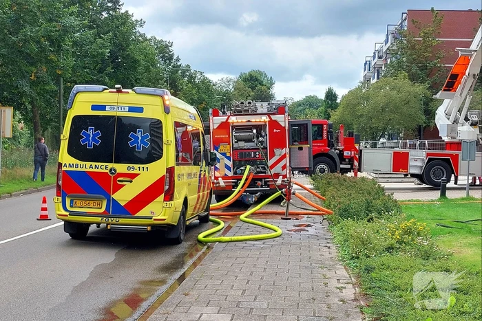 Etage appartementencomplex ontruimd bij brand
