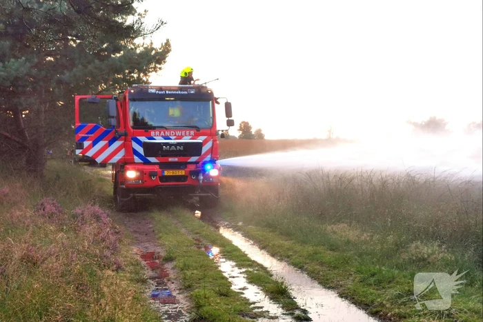 Brandweer oefent natuurbrandbestrijding