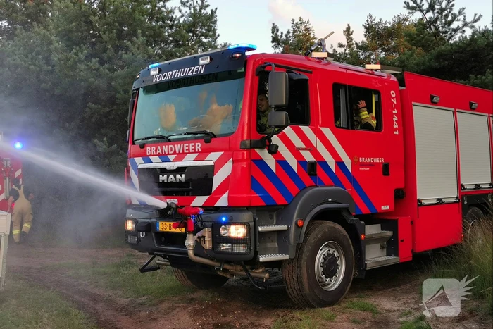 Brandweer oefent natuurbrandbestrijding