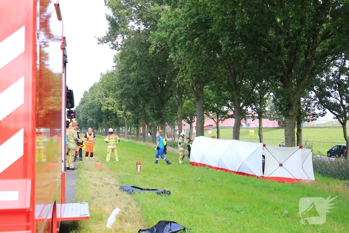 Auto knalt op boom, bestuurder overleden