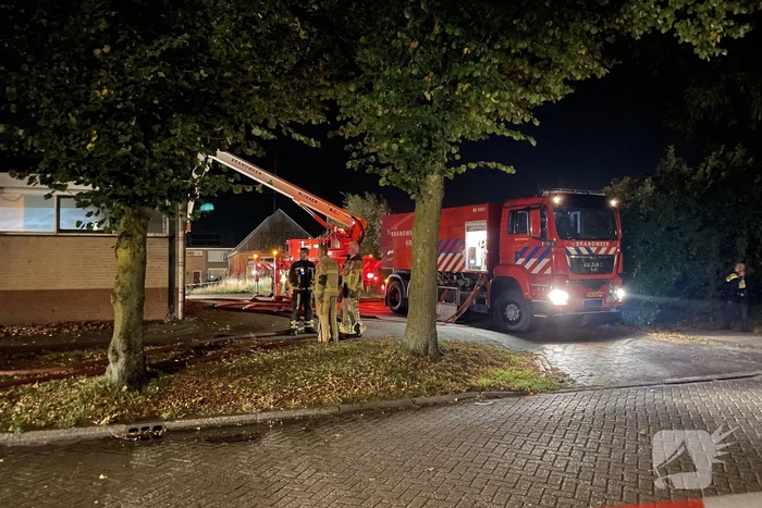 Uitslaande brand in loods