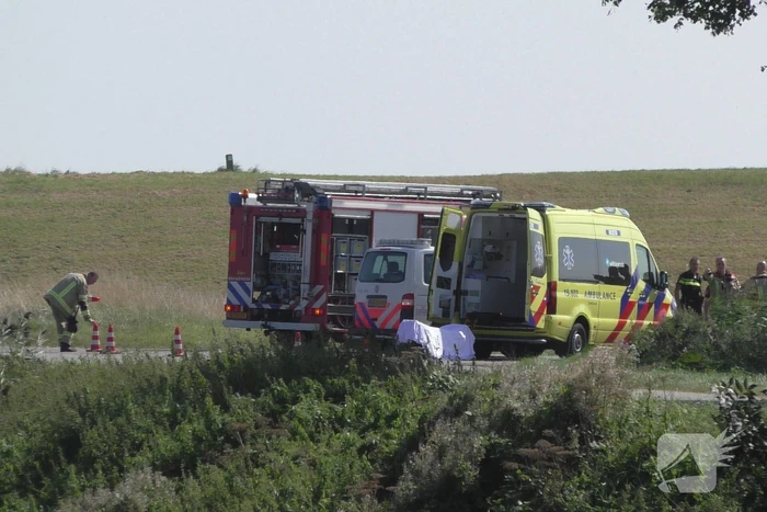 Motorrijder wijkt uit en belandt in sloot