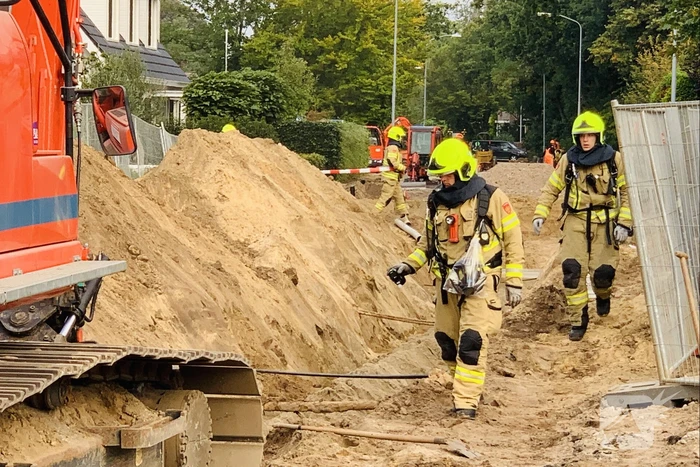 Gasleiding geraakt bij aanleg van riolering
