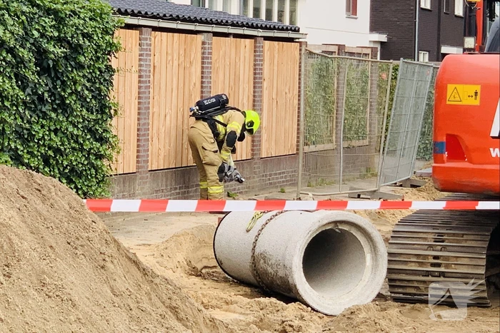 Gasleiding geraakt bij aanleg van riolering