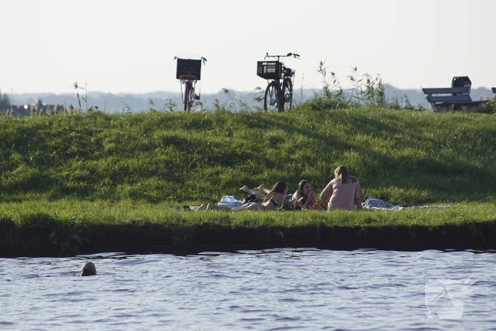 Zonaanbidders genieten van het lekkere weer