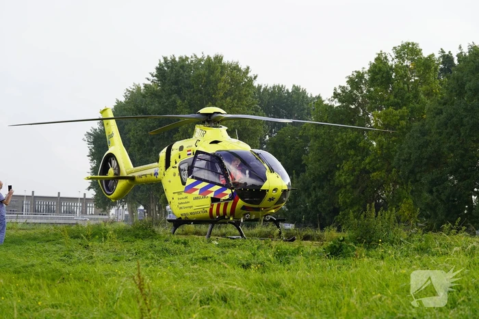 Traumahelikopter trekt veel bekijks