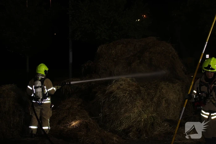 Brand in stapel strobalen