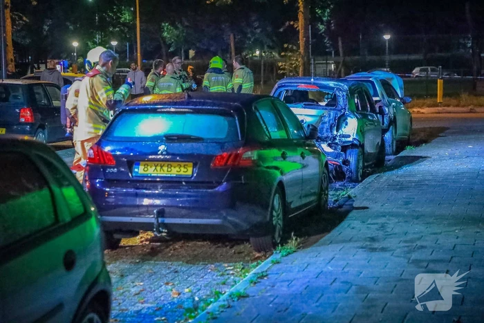 Meerdere voertuigen in brand