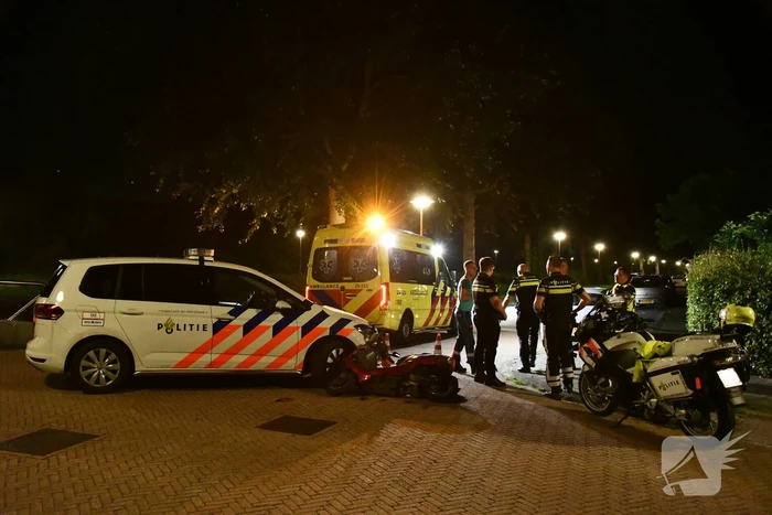 Scooter crasht bij achtervolging
