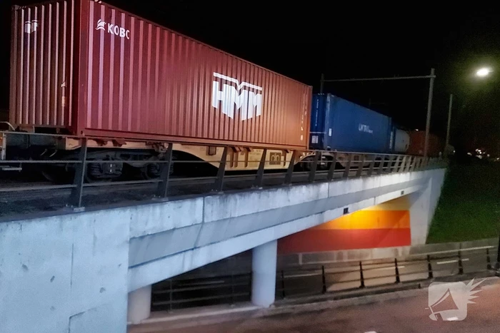 Goederentrein gestremd door aanrijding object