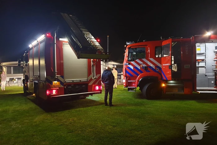 Brand in stacaravan snel geblust