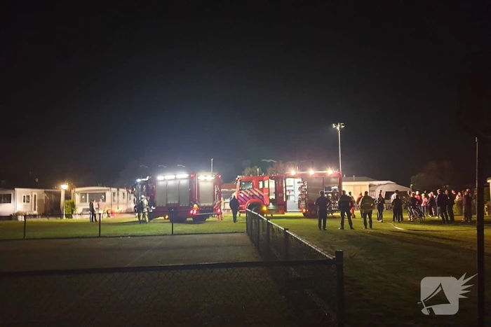 Brand in stacaravan snel geblust