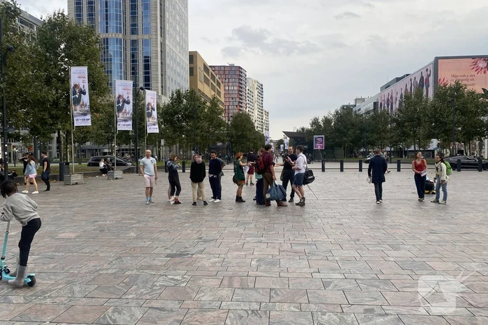 Demonstratie extinction rebellion voor Rotterdam centraal