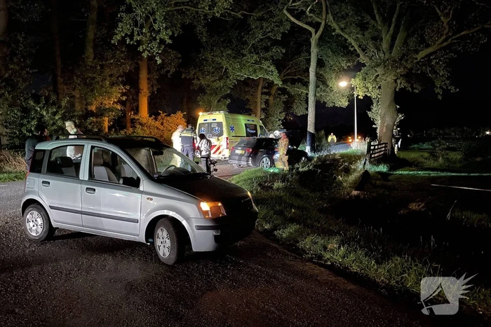 Bestuurder gewond door botsing tegen boom