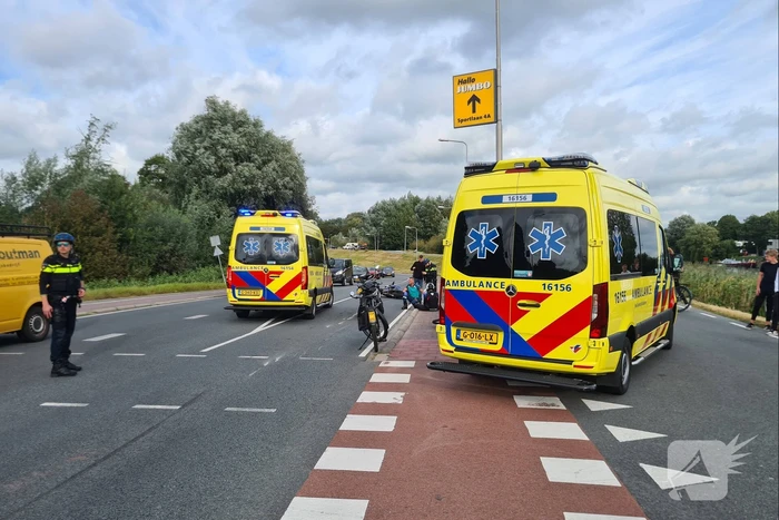 Motorrijder en fietser gewond bij ongeval