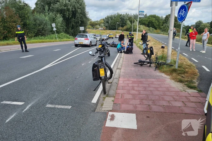 Motorrijder en fietser gewond bij ongeval