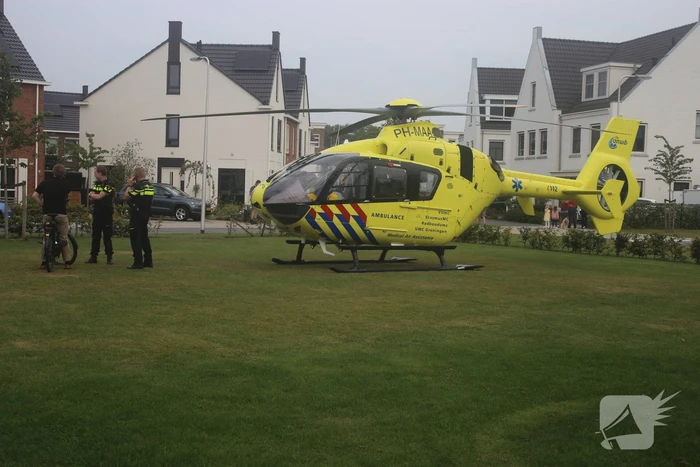 Traumahelikopter trekt veel bekijks