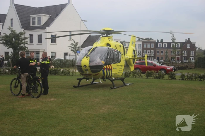 Traumahelikopter trekt veel bekijks