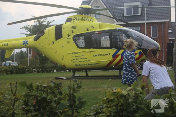 Traumahelikopter trekt veel bekijks