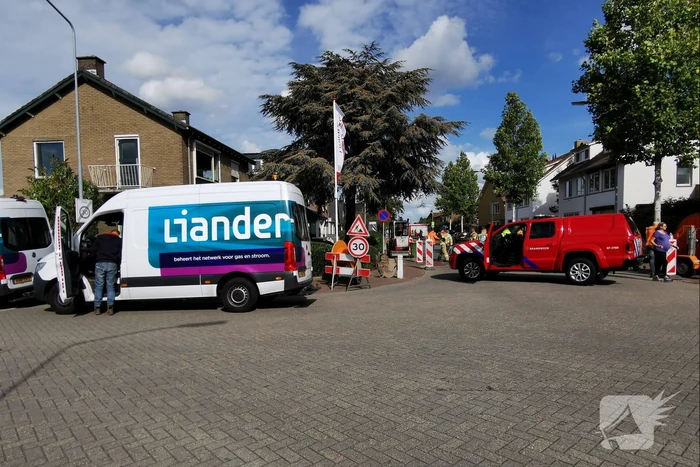 Lekkage in gasleiding bij graafwerkzaamheden