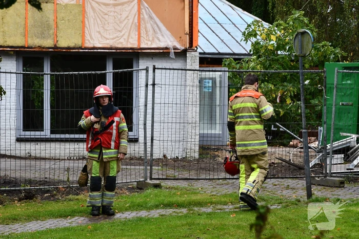 Lage druk gasleiding gesprongen midden in weiland