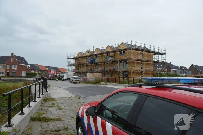 Brand in nieuwbouwwoning op bouwplaats