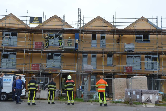 Brand in nieuwbouwwoning op bouwplaats