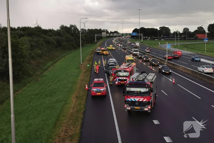 Schade aan meerdere voertuigen door kettingbotsing
