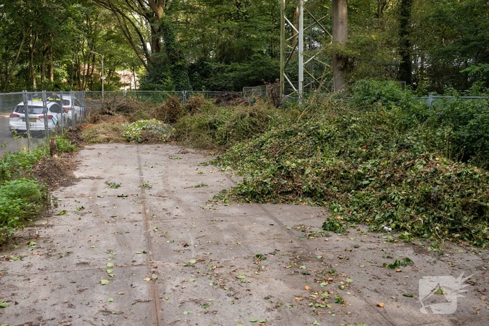 Brand bij GSM zendmast