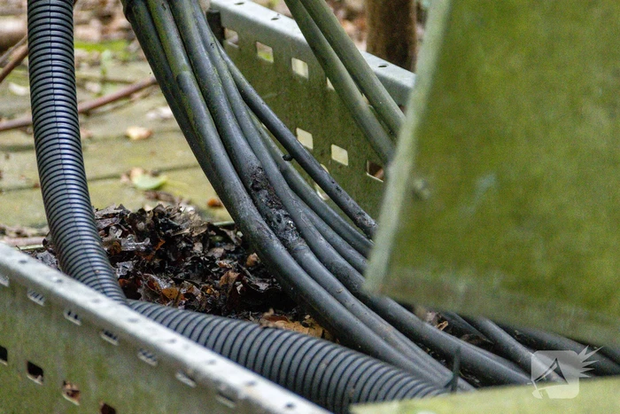 Brand bij GSM zendmast