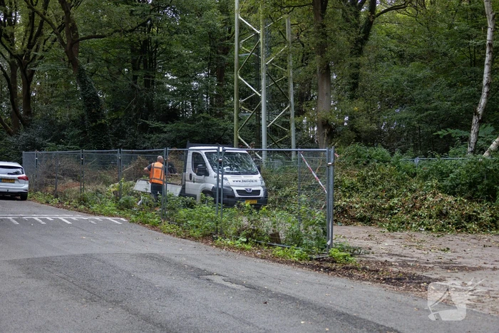 Brand bij GSM zendmast