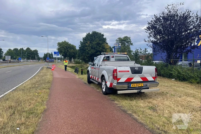 Lantaarnpaal sneuvelt bij ongeval