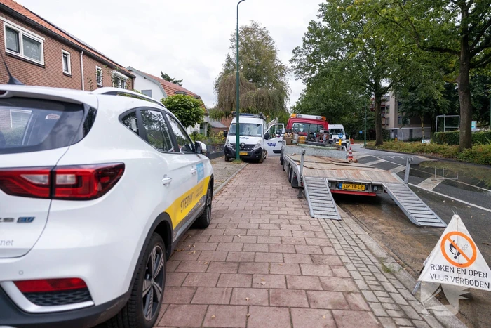 Gesprongen waterleiding zorgt voor verkeershinder