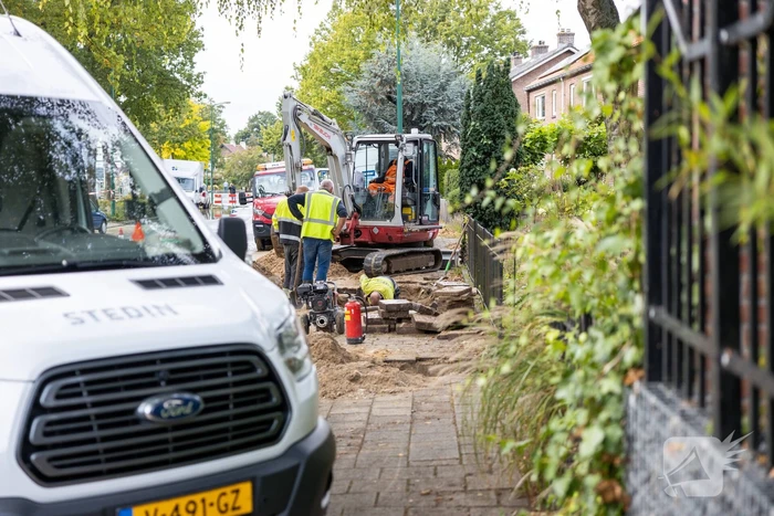 Gesprongen waterleiding zorgt voor verkeershinder