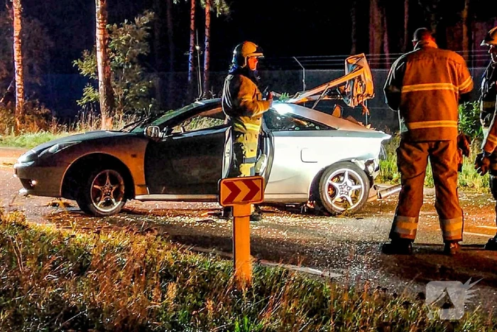 Automobilist gewond bij botsing tegen boom