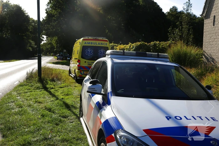 Bestuurder bestelbus rijdt lantaarnpaal uit de grond