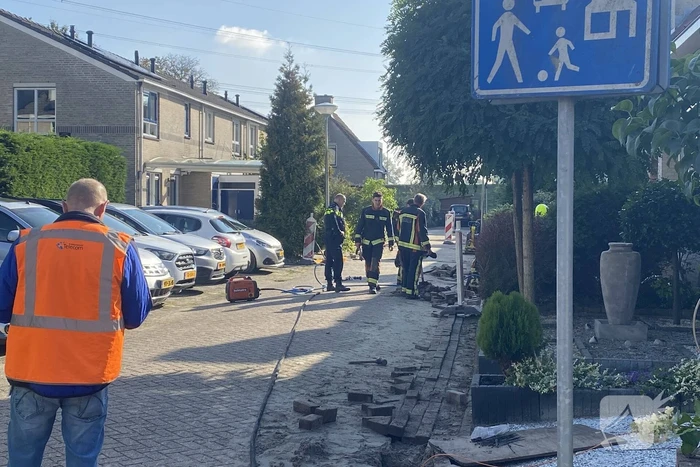 Gaslek ontstaan tijdens werkzaamheden